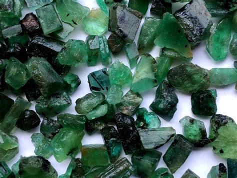 Zambian Emerald Rough Loose Gemstone Emerald Rough Lot Natural Etsy