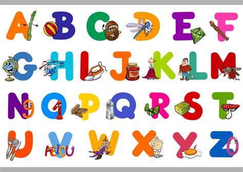 Educational Alphabet Set For Kids Stock Image Vectorgrove Royalty