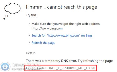 fix “inet e resource not found” error in windows 10 driver talent