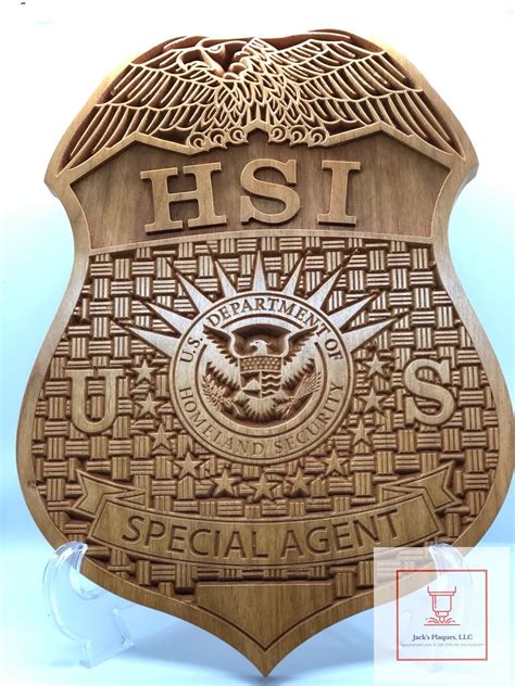 Us Department Of Homeland Security Special Agent Wood Badge Etsy