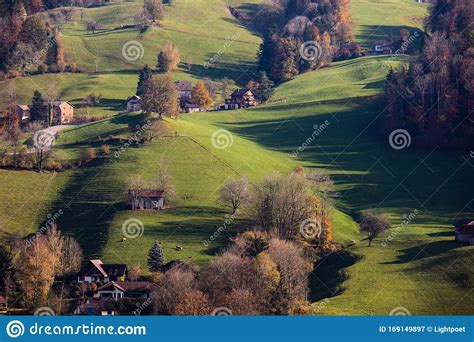 Splendid Swiss Appenzel Countryside Landscape Stock Image Image Of Europe Hill 169149897