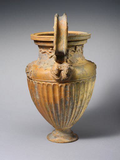 Attributed To The Bolsena Group Terracotta Volute Krater Container