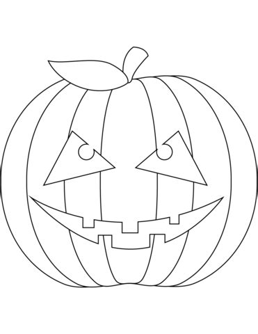 Select from 35429 printable crafts of cartoons, nature, animals, bible and many more. Scary Pumpkin Face coloring page | Free Printable Coloring ...