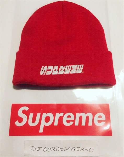 Supreme Breed Beanie Red Fw19 Nwt Authentic Winter Hat Cap Box Logo