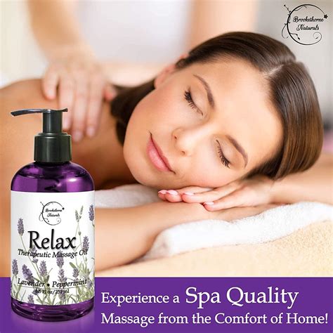 Relax Therapeutic Body Massage Oil with Lavender, Peppermint & Marjoram