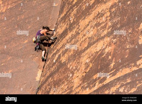 Indian Creek Woman Rock Climbing Hi Res Stock Photography And Images