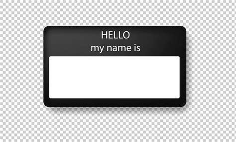 Premium Vector Hello My Name Is Introduction Red Flat Vector Label For Print