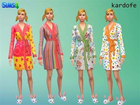 Lana Cc Finds Cherry Sims Bathrobe Recolor Ts4 20 Swatches Vrogue
