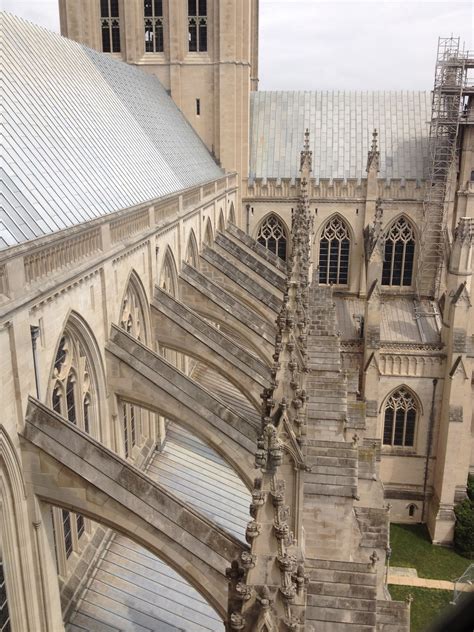 Flying Buttresses At The National Cathedral Ancient To