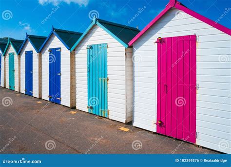 Colorful Wooden Huts On The Beach Stock Photo Image Of Historic