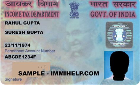 Track your pan/tan application status. Sample PAN Card - Permnanent Account Number - India