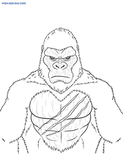 Desenhos De King Kong Para Colorir Pintar E Imprimir Colorironlinecom