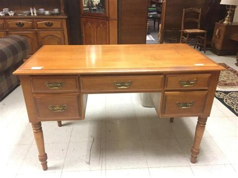 Solid Maple Writing Desk By Conant Ball Authentic Early Am