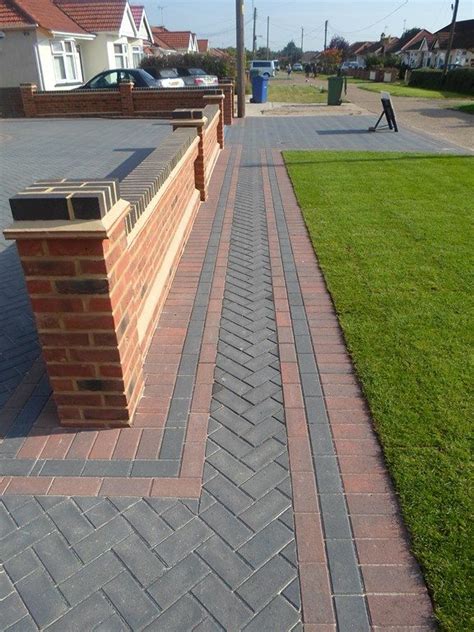Red imperial london brick wall blue black slate paving black and white victorian mosaic tile path metal rail and gate contact anewgarden for more information. Walls & Garden Walls