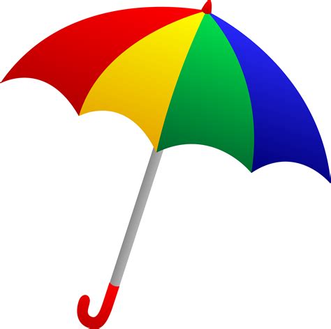 Colorful Rain Umbrella Free Clip Art