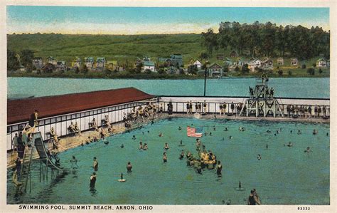 Summit Beach Park Dance Pavilion Akron Postcards