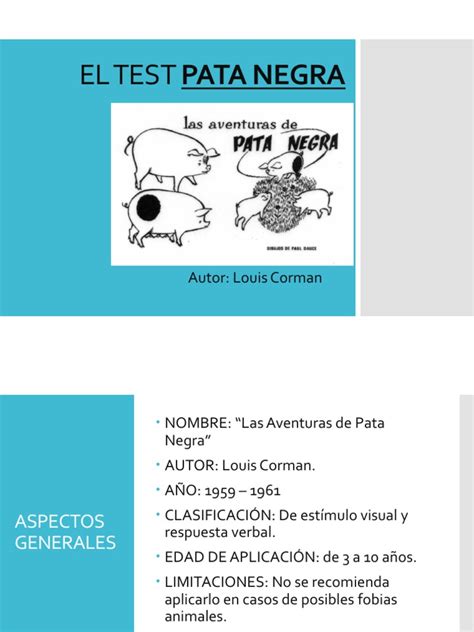 El Test De La Pata Negra Psicoanálisis Ciencias Del Comportamiento