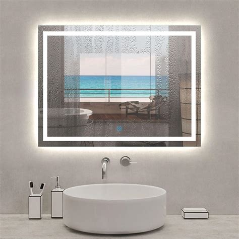 Buy Xinyang 800x600 Illuminated Led Bathroom Mirror With Demister Pad Ip44 Rated Rectangular