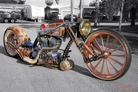 Custom Rat Style Motorcycles Vintage Botox Beer And Bling Rat Bike