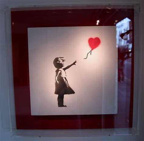 One unfortunate art lover may have done just that after purchasing a banksy piece at auction for that banksy may have just pulled the greatest, or at least most expensive, prank of all time after one of however, moments after the bid was placed an alarm sounded and the artwork began to pass. Girl with Balloon | Banksy, Art inspiration