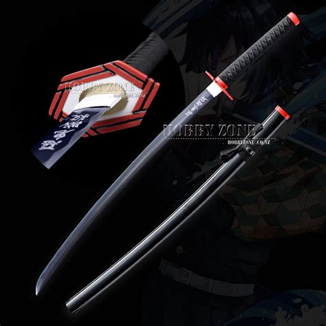 Hand Forged Demon Slayer Giyuu Tomioka Nichirin Sword-Black | Hobby Zone