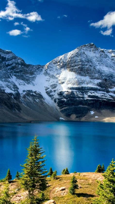 Iphone Wallpaper Nature Mountain Landscape Blue Lake Wallpaper Hd