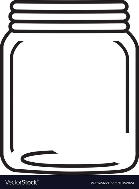 Mason Jar Glass Rustic Can Icon Graphic Royalty Free Vector