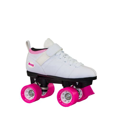 Chicago Ladies Bullet Speed Skates White Classic Quad Roller Skate