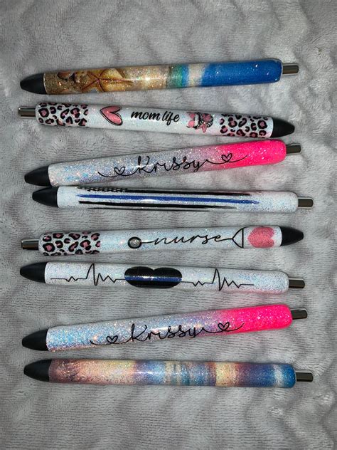 Glitter Pens Custom Pens Etsy
