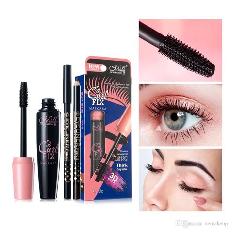 Menow Brand Waterproof Mascara Volume Express 3d Makeup With Black And Brown Eye Liner Pencil Make