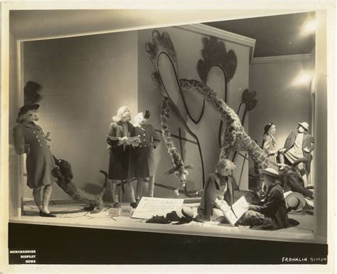 1940s Photo Dept Store Window Display Fashion Mannequins Franklin Simon