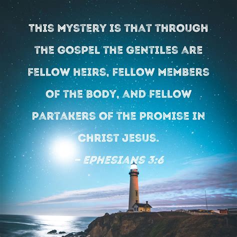 Ephesians 36 This Mystery Is That Through The Gospel The Gentiles Are