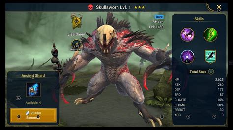 RAID Shadow Legends Unlocking Skullsworn RARE FORCE Champion YouTube