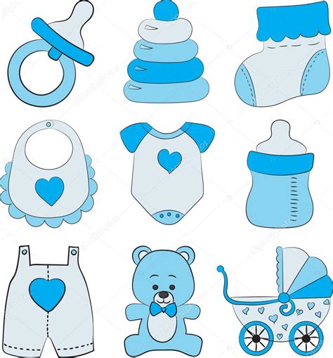 Set Of Baby Boy Accessories — Stock Vector © Chaos 105502280