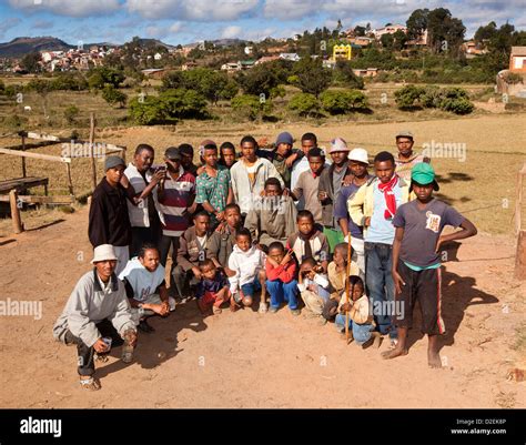 Madagascar Ambositra Savika Zebu Running Competitors And Supporters
