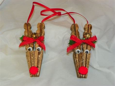 Clothespin Reindeer Christmas Ornament By Crazycraftyclan On Etsy Clothespin Crafts Christmas