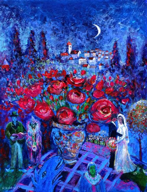 Wedding Flowers By Chagall By Kasia Kaldowski 2020 Painting Acrylic