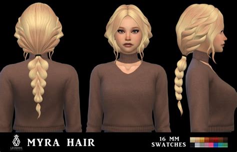 Leo 4 Sims Myra Hair • Sims 4 Downloads