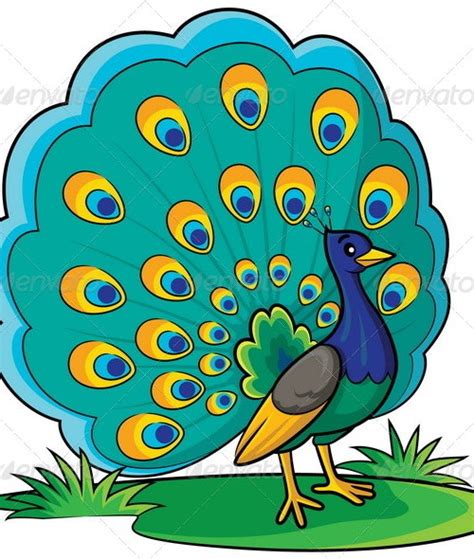 Peacock Cartoon Vectors Graphicriver