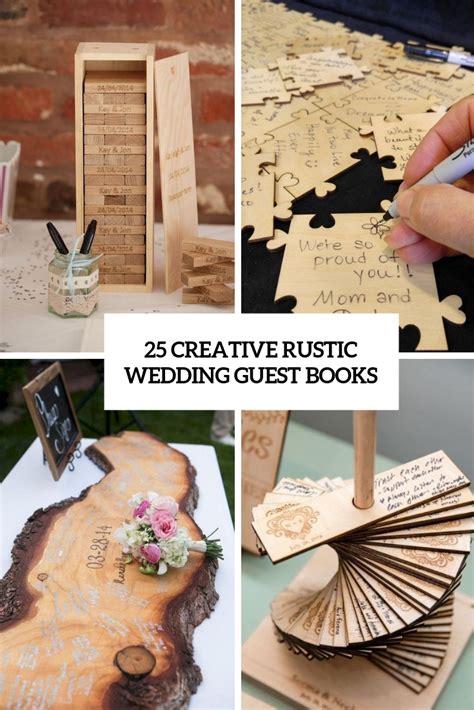 25 Creative Rustic Wedding Guest Books Weddingomania