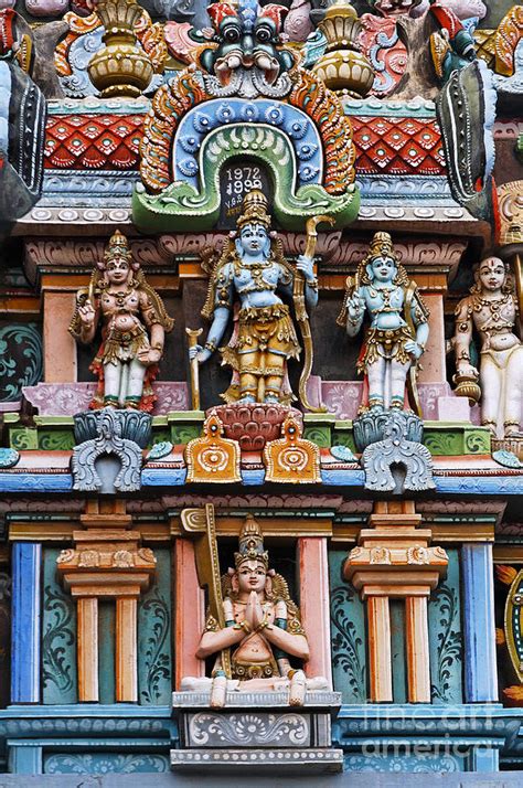 Gopuram Architecture Of The Ranganathaswamy Temple At Trichy In Tamil