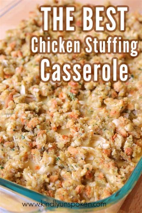 Easy Chicken And Stuffing Casserole Recipe Stuffing Casserole
