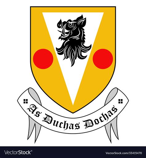 Coat Arms City Newcastle West Ireland Royalty Free Vector