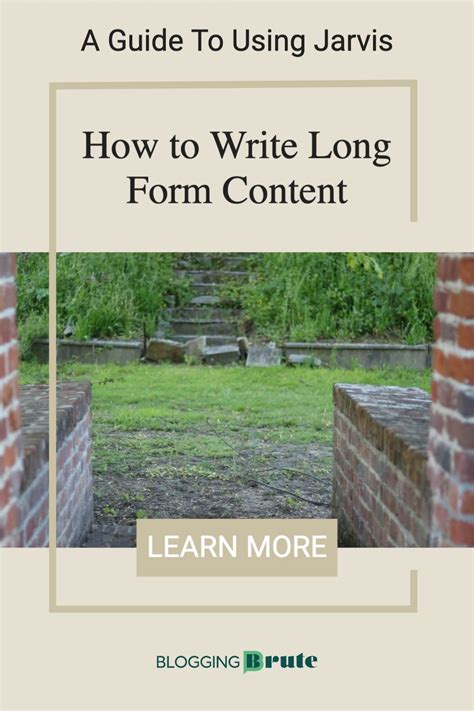 How To Write Long Form Content Using Jasper A Guide Blogging Brute