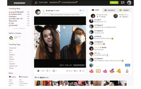 live stream on younow split screen of broadcaster and one participant download scientific