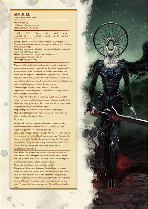 Sometimes, applying damage to a creature is slightly more complicated. DnD 5e Homebrew — Angel Compendium Angels by StriderT