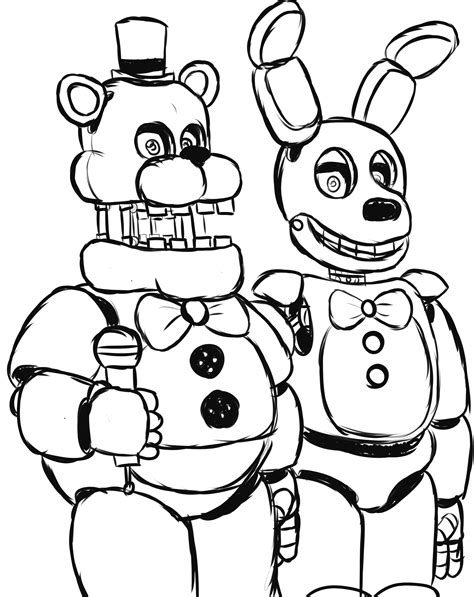 Fredbear And Springbonnie Coloring Pages Fnaf Coloring Pages