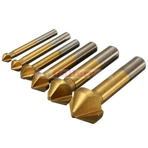 3 Sets Lot 6pcs 90 Degree Flute Hss Titanium Coated Chamfer Chamfering