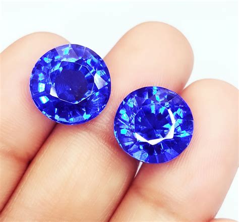 Loose Gemstone Natural Blue Sapphire Pairs Certified 8 To 10 Etsy
