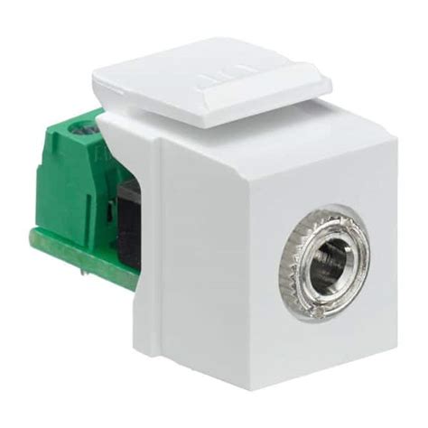 Leviton Quickport 35 Mm Stereo Connector Female To Screw Terminal